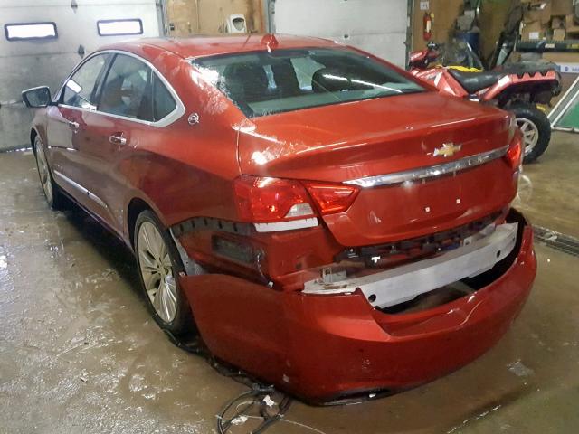 2G1155S33E9272638 - 2014 CHEVROLET IMPALA LTZ RED photo 3