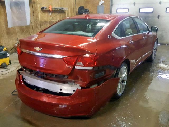 2G1155S33E9272638 - 2014 CHEVROLET IMPALA LTZ RED photo 4