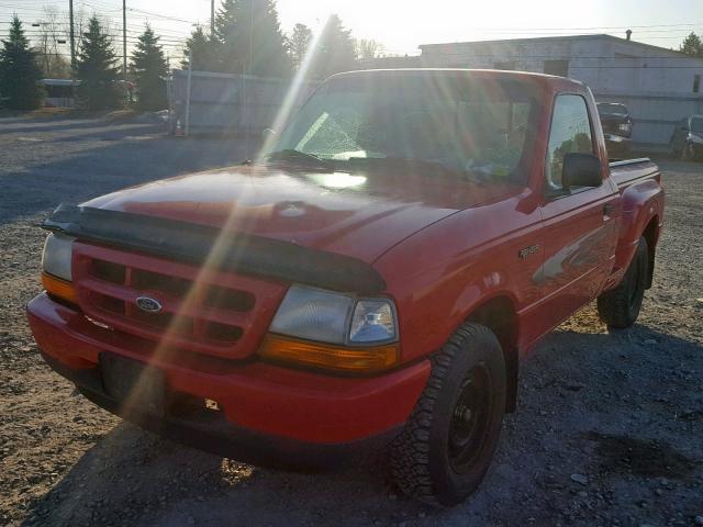 1FTYR10C3XTB10641 - 1999 FORD RANGER RED photo 2