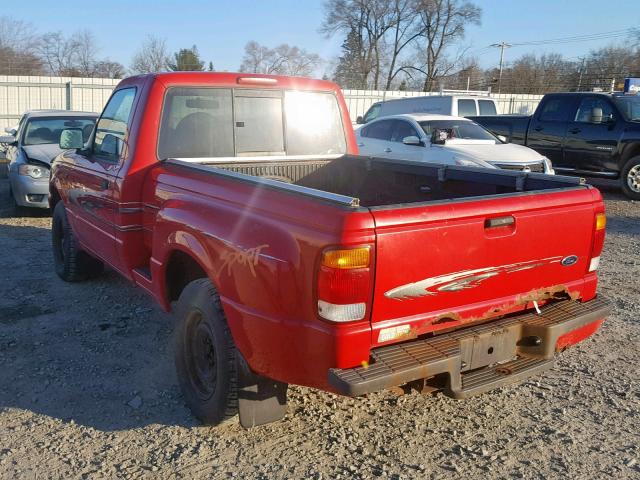 1FTYR10C3XTB10641 - 1999 FORD RANGER RED photo 3