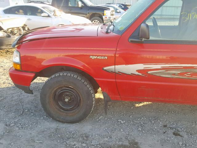 1FTYR10C3XTB10641 - 1999 FORD RANGER RED photo 9