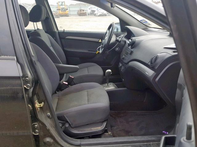 KL1TD56687B096380 - 2007 CHEVROLET AVEO BASE Қара фото 5