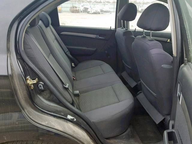 KL1TD56687B096380 - 2007 CHEVROLET AVEO BASE Қара фото 6