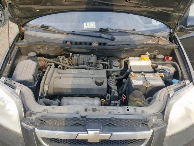 KL1TD56687B096380 - 2007 CHEVROLET AVEO BASE Қара фото 7