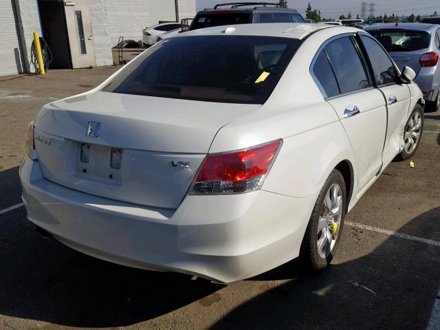 1HGCP368X9A023978 - 2009 HONDA ACCORD EXL WHITE photo 4