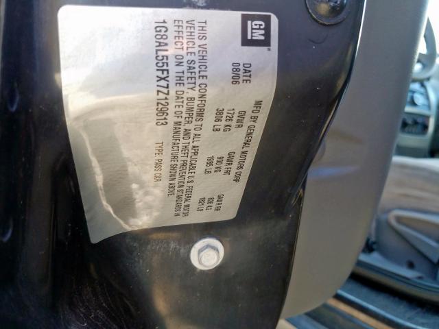 1G8AL55FX7Z129613 - 2007 SATURN ION LEVEL 3  photo 10