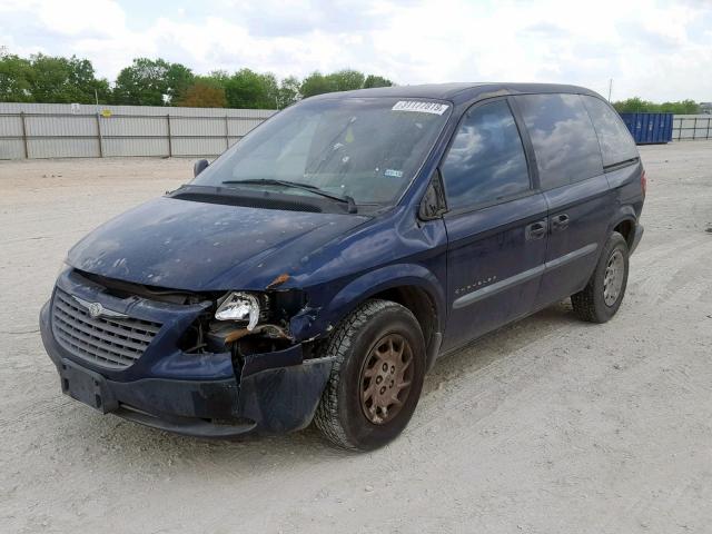 1C4GJ25B31B277796 - 2001 CHRYSLER VOYAGER BLUE photo 2