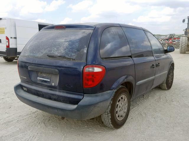 1C4GJ25B31B277796 - 2001 CHRYSLER VOYAGER BLUE photo 4