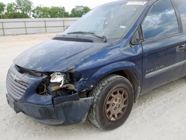 1C4GJ25B31B277796 - 2001 CHRYSLER VOYAGER BLUE photo 9