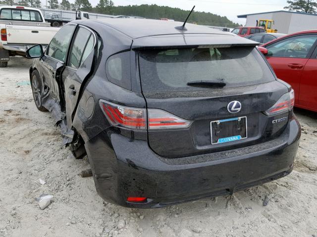 JTHKD5BHXD2165432 - 2013 LEXUS CT 200 BLACK photo 3