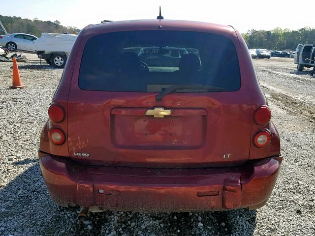 3GNDA23D98S653320 - 2008 CHEVROLET HHR LT RED photo 9