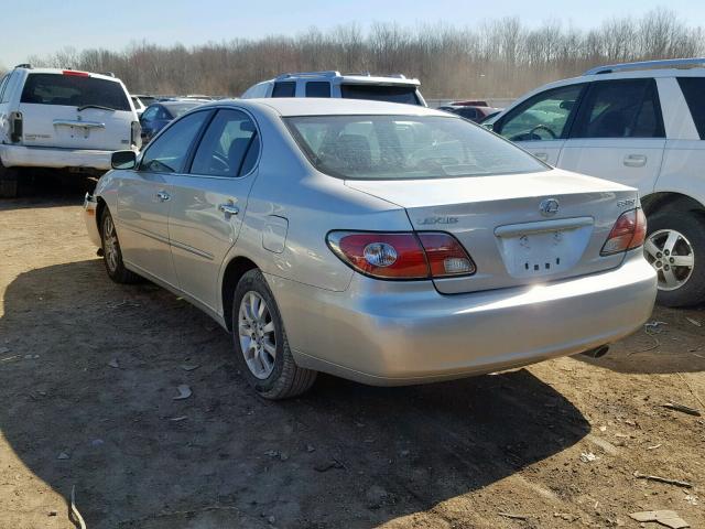 JTHBA30G340004164 - 2004 LEXUS ES 330 SILVER photo 3