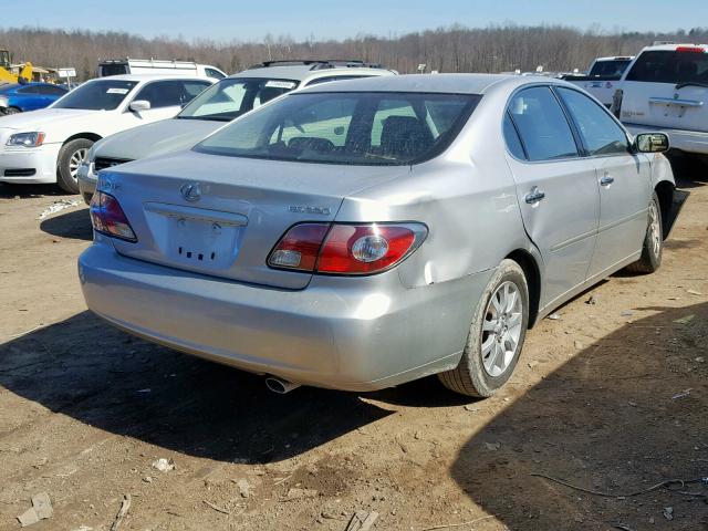 JTHBA30G340004164 - 2004 LEXUS ES 330 SILVER photo 4