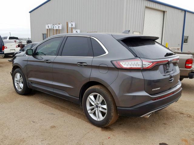 2FMTK3J83FBC17249 - 2015 FORD EDGE SEL GRAY photo 3