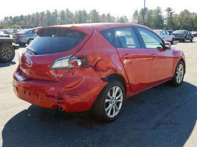 JM1BL1H64A1190234 - 2010 MAZDA 3 S RED photo 4