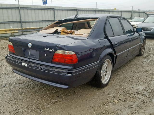 WBAGG83411DN86500 - 2001 BMW 740 I AUTO BLUE photo 4