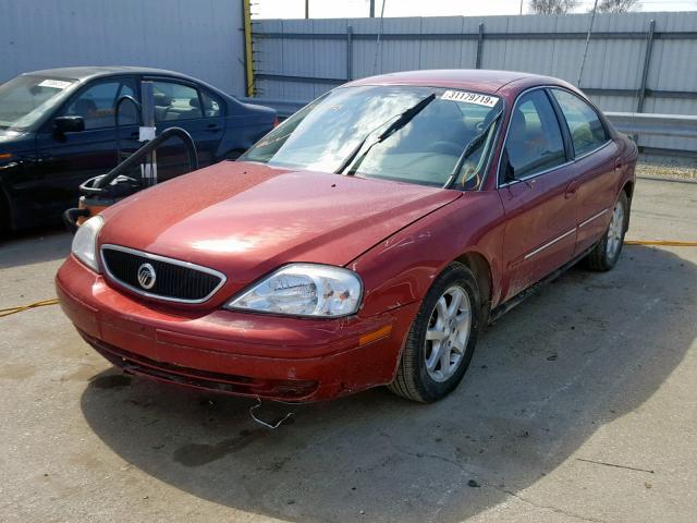 1MEFM53U9YA627892 - 2000 MERCURY SABLE LS RED photo 2