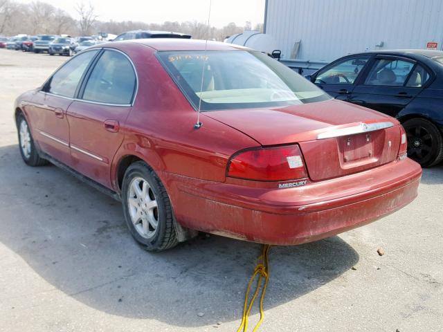 1MEFM53U9YA627892 - 2000 MERCURY SABLE LS RED photo 3