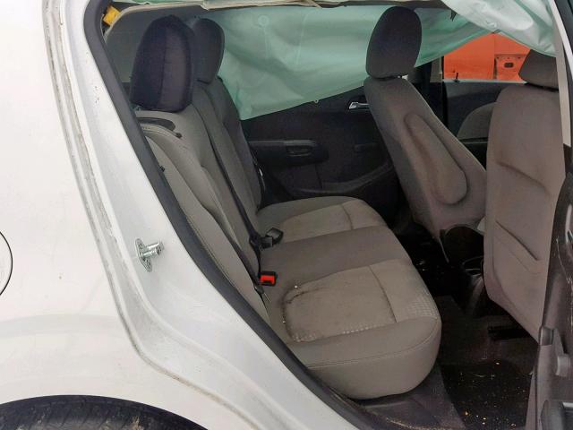 1G1JA6SH5C4163305 - 2012 CHEVROLET SONIC LS WHITE photo 6