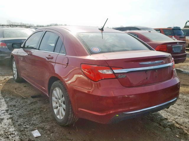 1C3CCBBB1CN135692 - 2012 CHRYSLER 200 TOURIN BURGUNDY photo 3