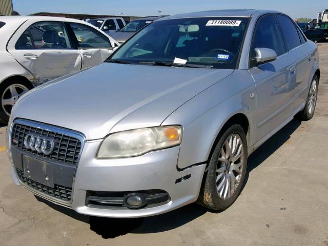 WAUAF78E58A159692 - 2008 AUDI A4 2.0T SILVER photo 2