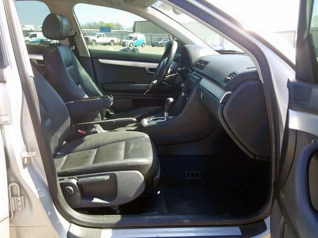 WAUAF78E58A159692 - 2008 AUDI A4 2.0T SILVER photo 5