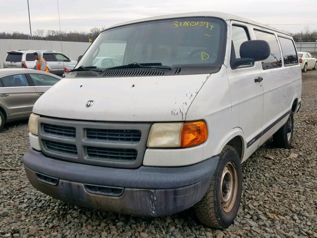 2B7KB31Y32K109210 - 2002 DODGE RAM VAN B3 WHITE photo 2