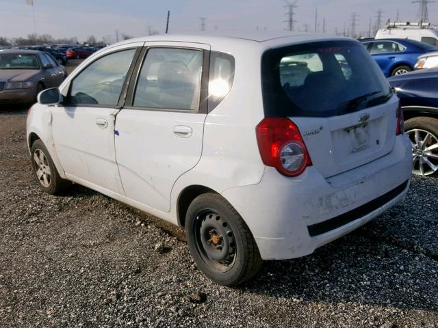 KL1TD6DE0BB229352 - 2011 CHEVROLET AVEO LS WHITE photo 3