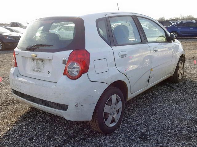 KL1TD6DE0BB229352 - 2011 CHEVROLET AVEO LS WHITE photo 4