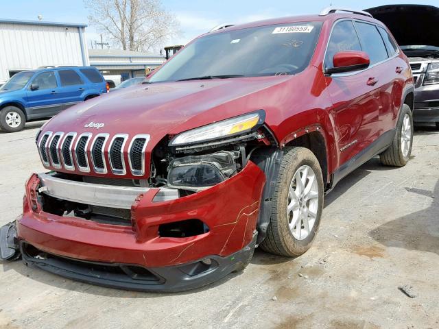 1C4PJLCB8HW653176 - 2017 JEEP CHEROKEE L RED photo 2