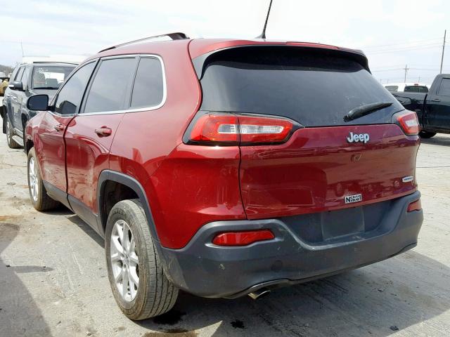 1C4PJLCB8HW653176 - 2017 JEEP CHEROKEE L RED photo 3