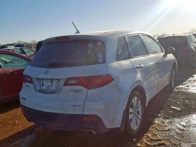 5J8TB1H50AA002552 - 2010 ACURA RDX TECHNO WHITE photo 4