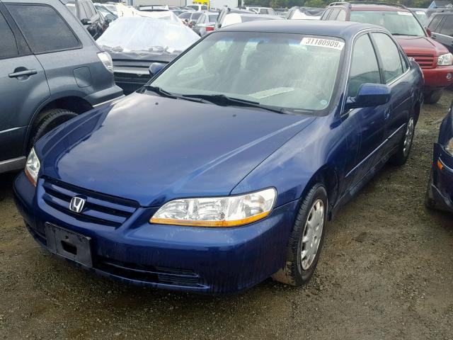 JHMCG665X2C015958 - 2002 HONDA ACCORD LX BLUE photo 2