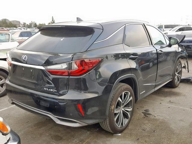 2T2ZFMCA1GC001509 - 2016 LEXUS RX 450H BLACK photo 4