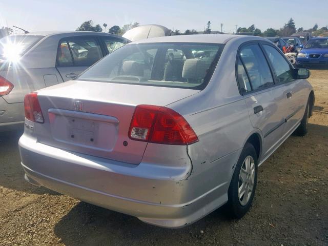 1HGES16315L008333 - 2005 HONDA CIVIC DX V GRAY photo 4