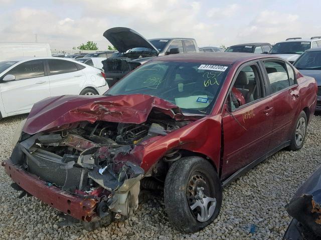 1G1ZS57F97F257621 - 2007 CHEVROLET MALIBU LS BURGUNDY photo 2