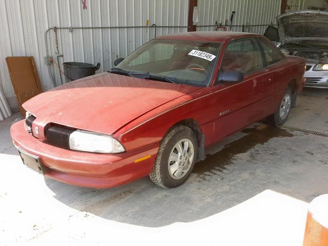 1G3NL1532RM039488 - 1994 OLDSMOBILE ACHIEVA S RED photo 2