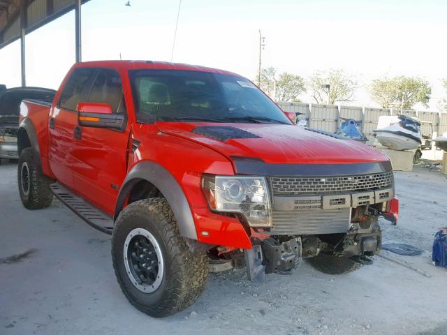 1FTFW1R62DFD15827 - 2013 FORD F150 SVT R RED photo 1
