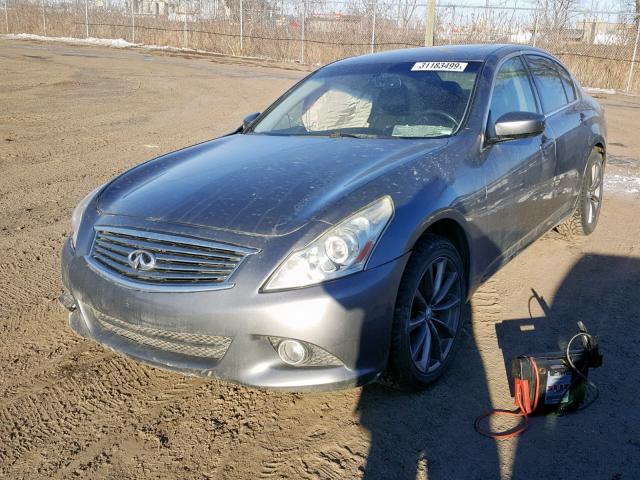 JN1CV6AR9AM460348 - 2010 INFINITI G37 GRAY photo 2