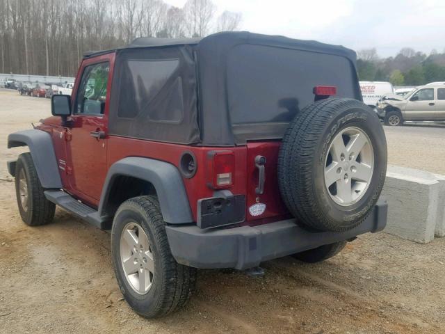 1C4AJWAG9DL564184 - 2013 JEEP WRANGLER S RED photo 3