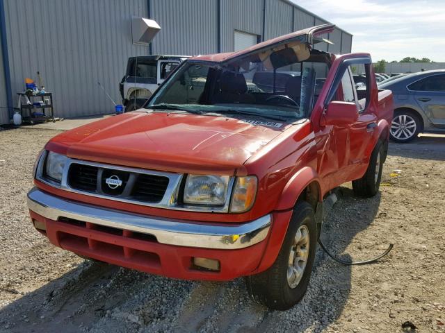 1N6ED26T6YC305307 - 2000 NISSAN FRONTIER K RED photo 2