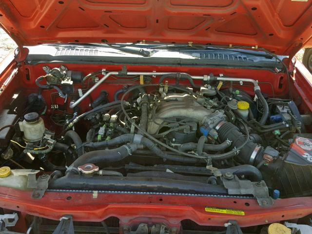 1N6ED26T6YC305307 - 2000 NISSAN FRONTIER K RED photo 7