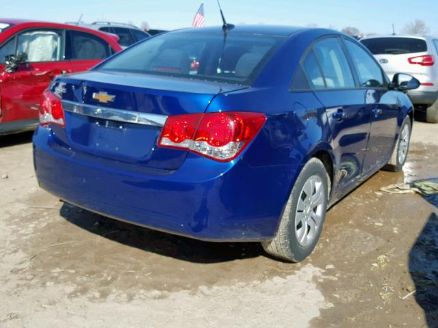 1G1PA5SG5D7224843 - 2013 CHEVROLET CRUZE LS BLUE photo 4