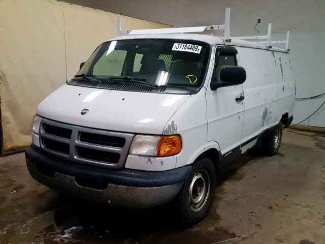 2D7JB21Y83K531020 - 2003 DODGE RAM VAN B2 WHITE photo 2