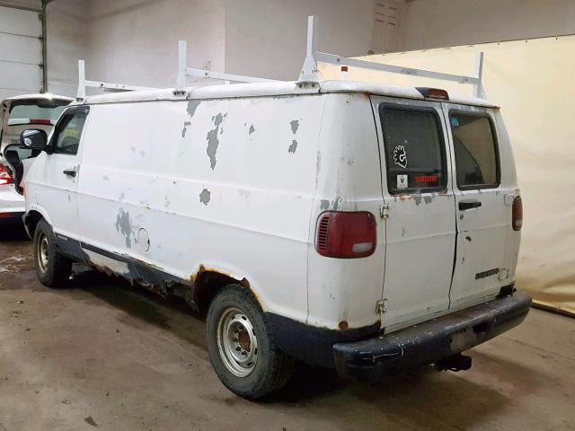 2D7JB21Y83K531020 - 2003 DODGE RAM VAN B2 WHITE photo 3