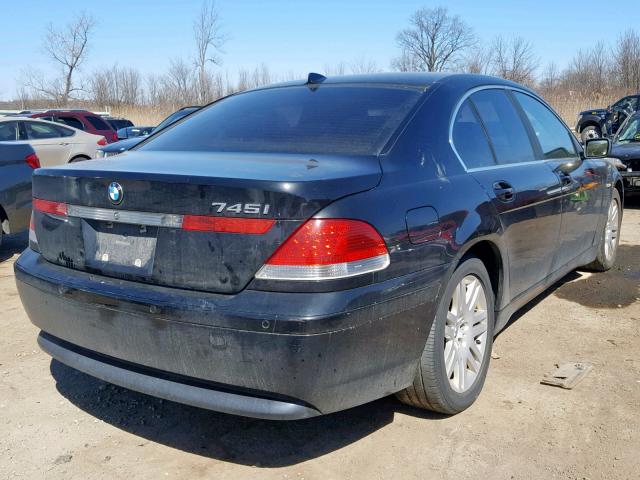 WBAGL63402DP52698 - 2002 BMW 745 I BLACK photo 4