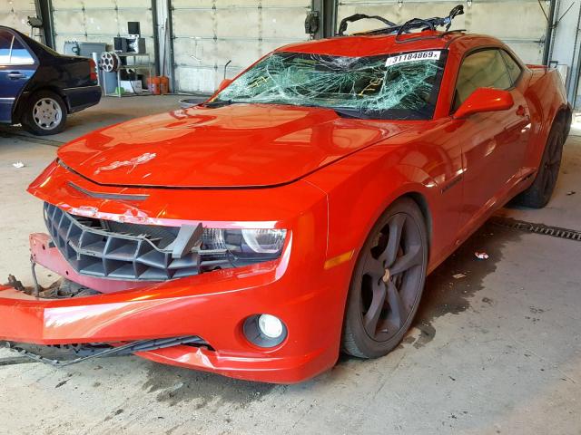 2G1FT1EW3D9222587 - 2013 CHEVROLET CAMARO 2SS RED photo 2