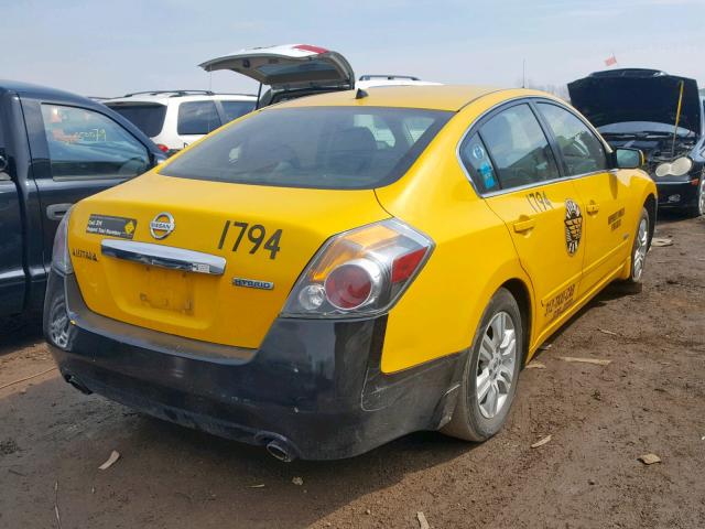 1N4CL2APXBC120522 - 2011 NISSAN ALTIMA HYB YELLOW photo 4