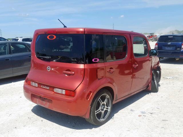 JN8AZ28R29T126448 - 2009 NISSAN CUBE BASE MAROON photo 4