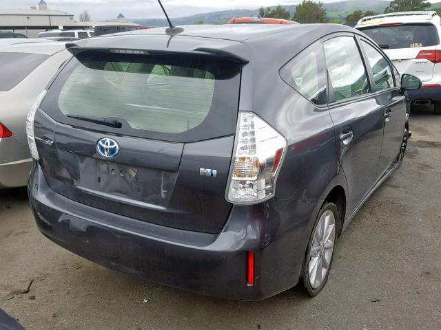 JTDZN3EU7EJ010984 - 2014 TOYOTA PRIUS V GRAY photo 4